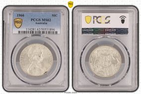 1966 50C KM-67  Ag MS62