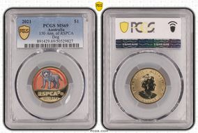 2021 $1 150 Ann. of RSPCA Dog MS69