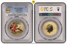 2014-P $1 Super Senses Colorized MS67