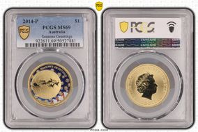 2014-P $1 Seasons Greetings MS69