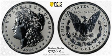 2023-S $1 Morgan Dollar Rev PR Two-Coin Reverse Proof Set PR69