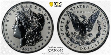 2023-S $1 Morgan Dollar Rev PR Two-Coin Reverse Proof Set PR69