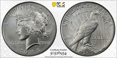 2023 $1 Peace Dollar MS70