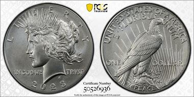 2023 $1 Peace Dollar MS70