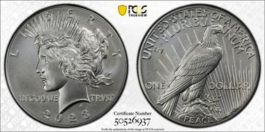 2023 $1 Peace Dollar MS70