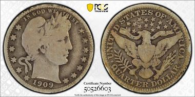 1909-O 25C G6