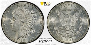 1886 $1 MS62
