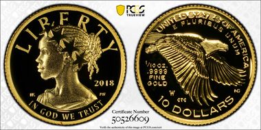 2018-W $10 American Liberty High Relief PR69DCAM