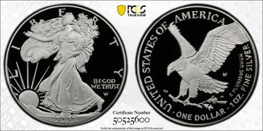 2023-W $1 Silver Eagle PR70DCAM