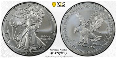 2023-W $1 Burnished Silver Eagle SP70