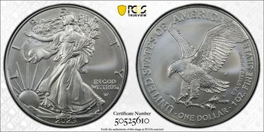 2023-W $1 Burnished Silver Eagle SP69