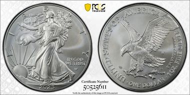 2023-W $1 Burnished Silver Eagle SP69