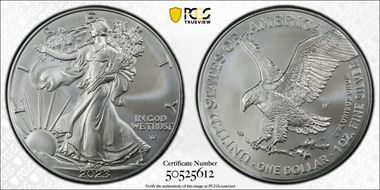 2023-W $1 Burnished Silver Eagle SP70