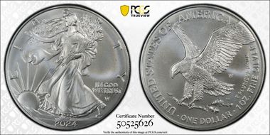 2024-W $1 Burnished Silver Eagle SP69