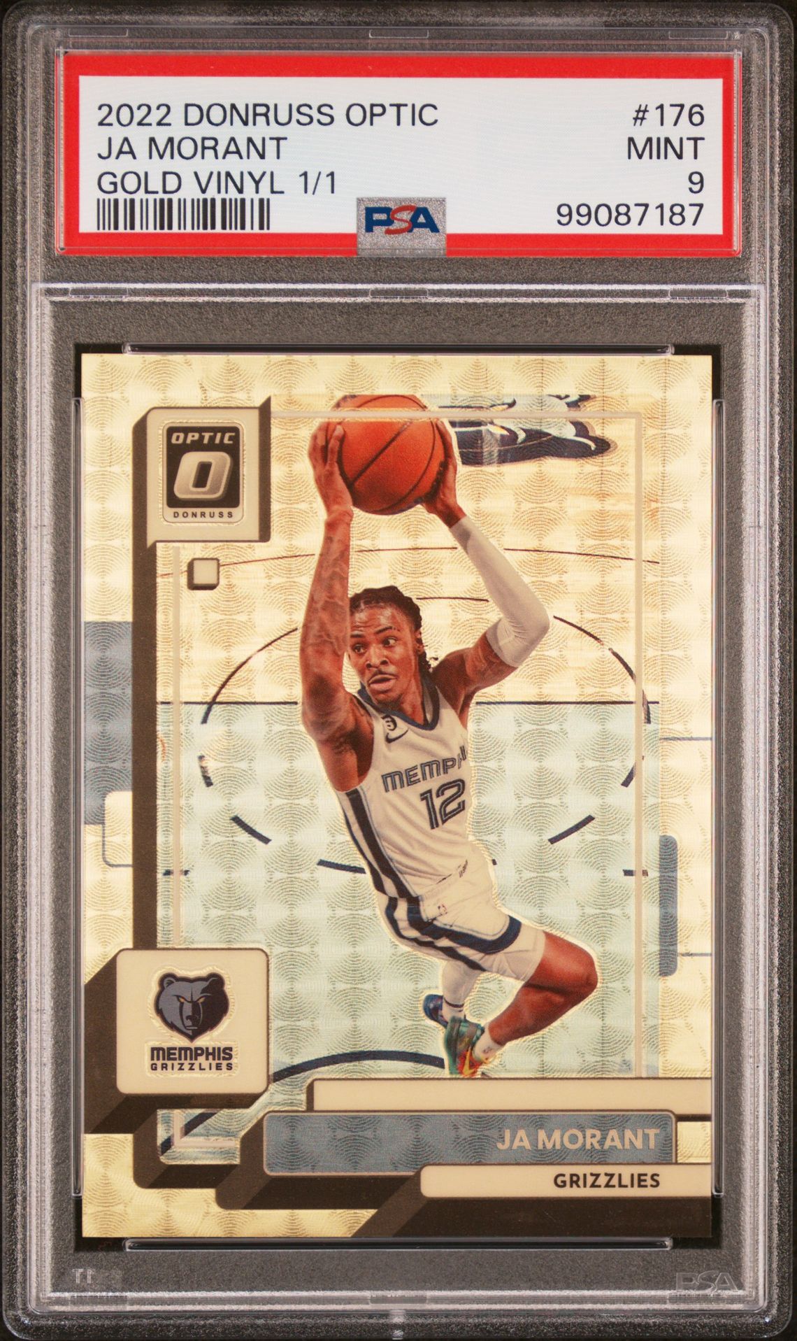 2022 Panini PANINI DONRUSS OPTIC Gold Vinyl #176 Ja Morant front