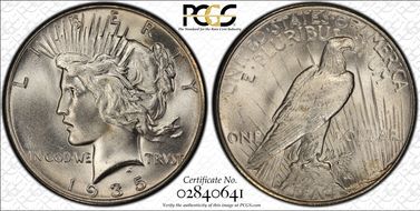 1935 $1 MS65+