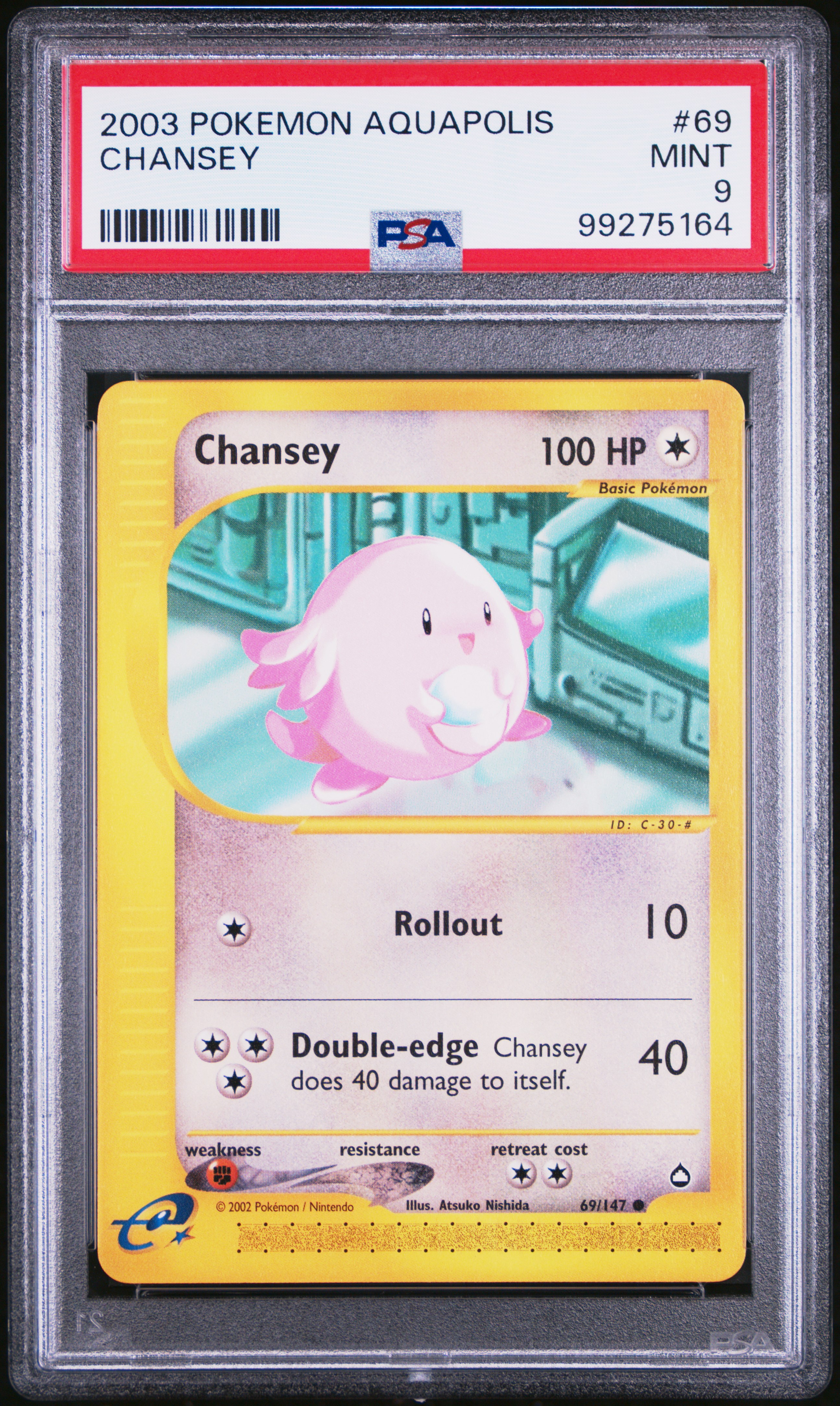 2003 #69 Chansey PSA 9 Aquapolis