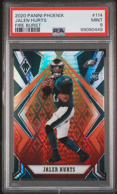2020 Panini Phoenix FIRE BURST #114 Jalen Hurts front