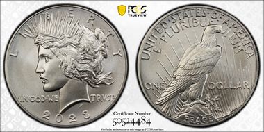 2023 $1 Peace Dollar First Strike MS69