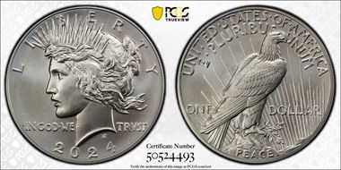 2024 $1 Peace Dollar First Strike MS70