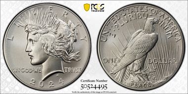 2024 $1 Peace Dollar First Strike MS70