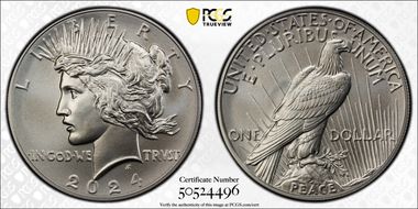 2024 $1 Peace Dollar First Strike MS70