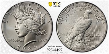 2024 $1 Peace Dollar First Strike MS70
