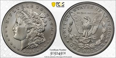 2023 $1 Morgan Dollar First Strike MS70