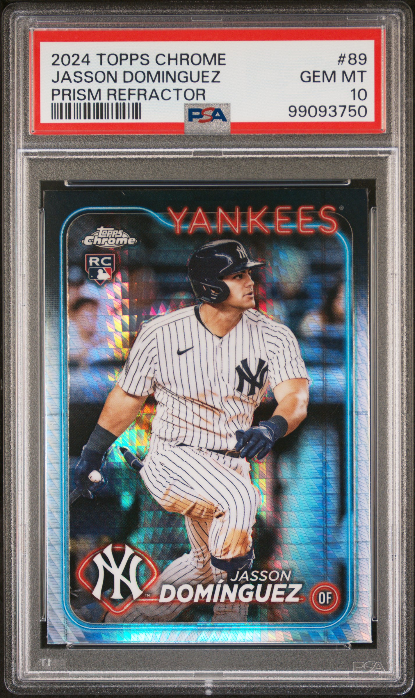 2024 Topps Chrome Jasson Dominguez #89 (Prism Refractor) Gem Mt 10 front