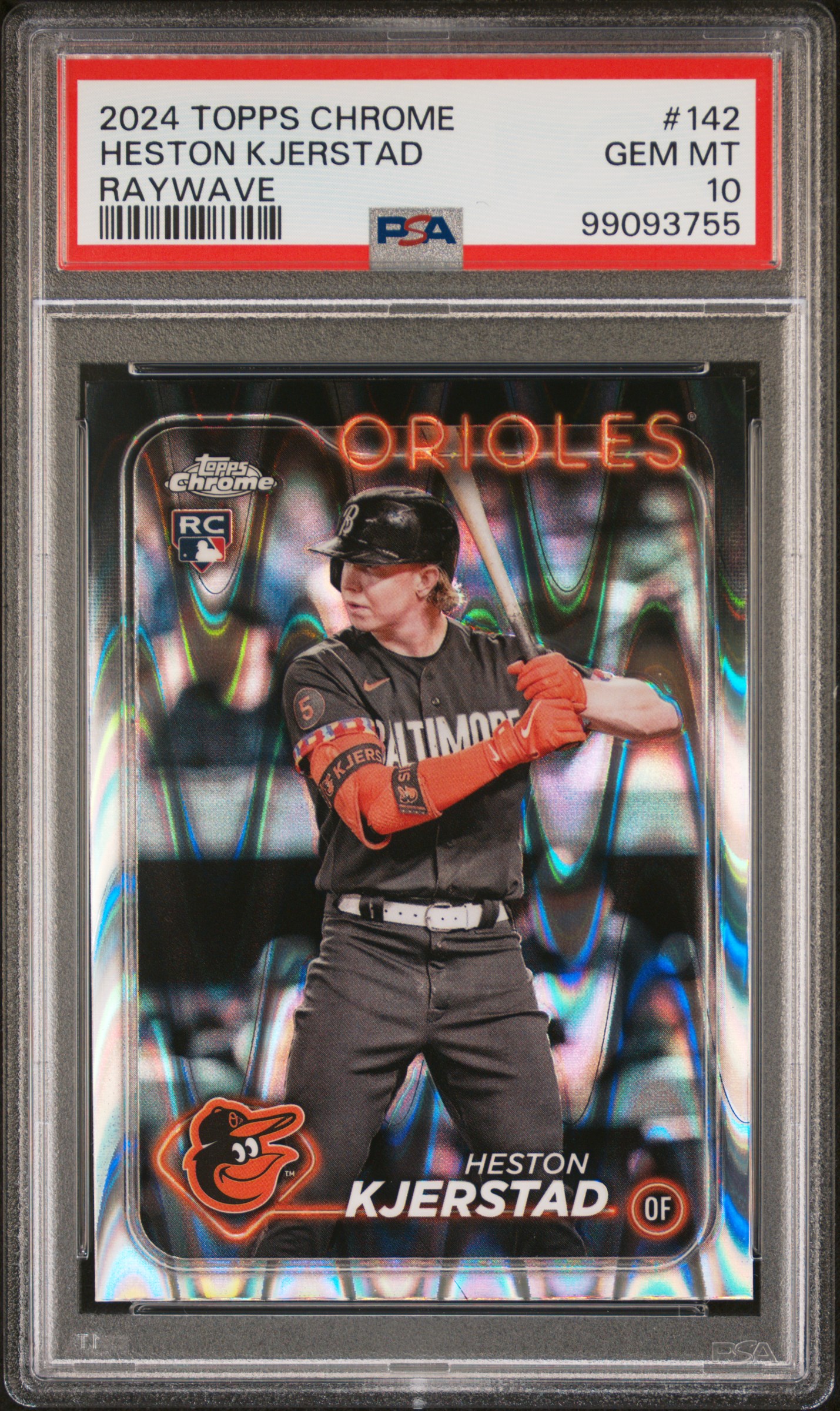 2024 Topps Chrome Heston Kjerstad #142 (Raywave) Gem Mt 10 front