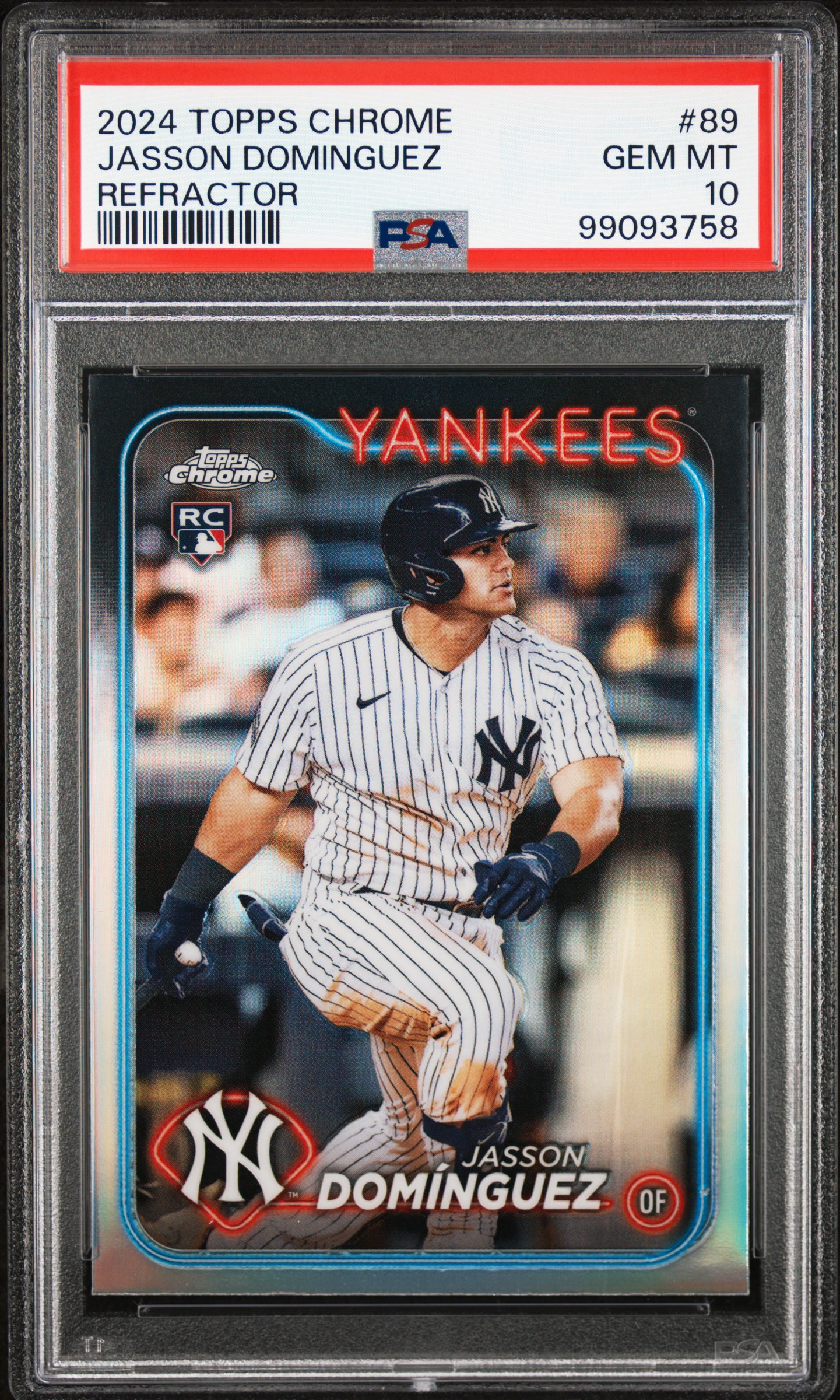 2024 Topps Chrome Jasson Dominguez #89 (Refractor) Gem Mt 10 front
