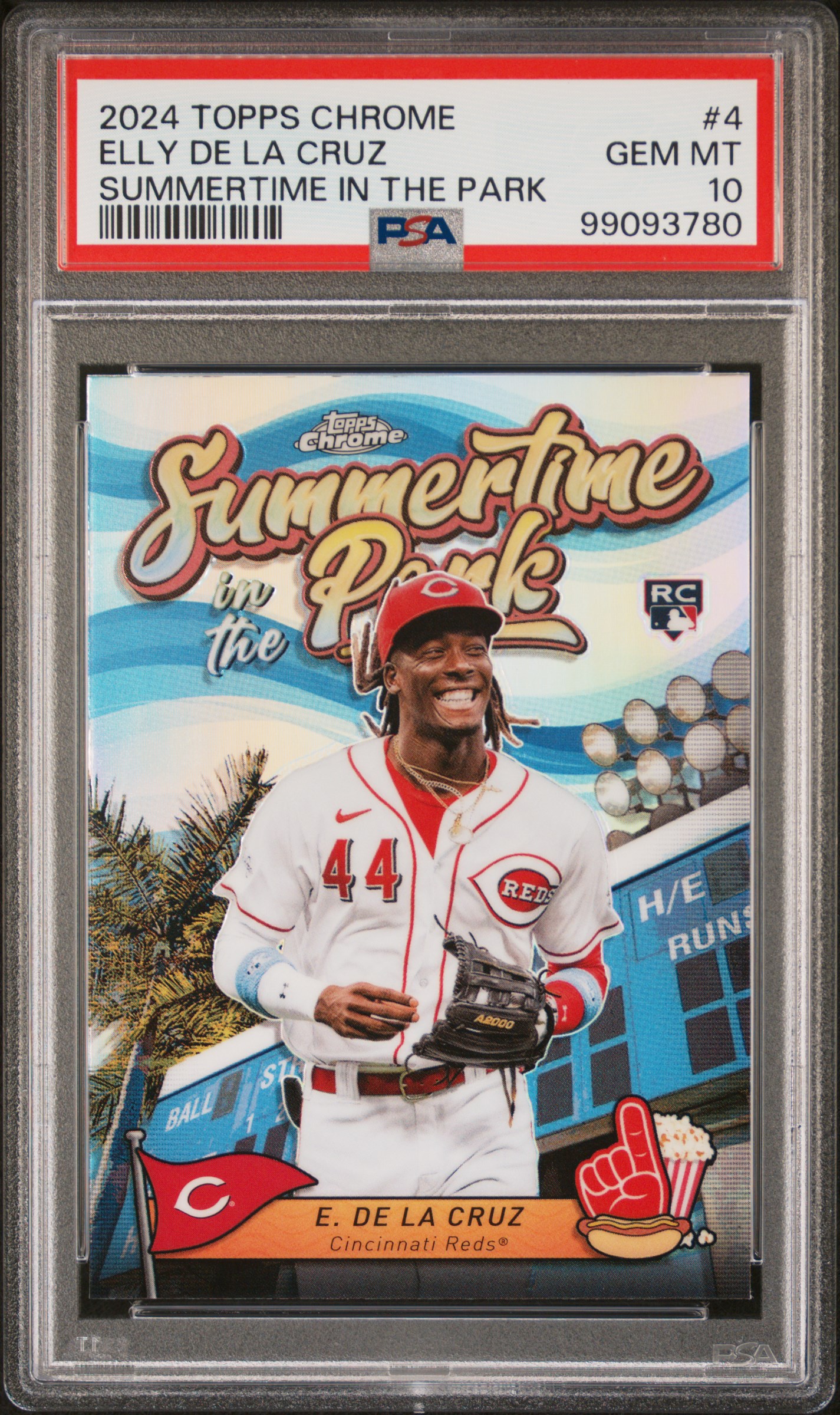 2024 Topps Chrome Summertime In The Park Elly De La Cruz #4 Gem Mt 10 front