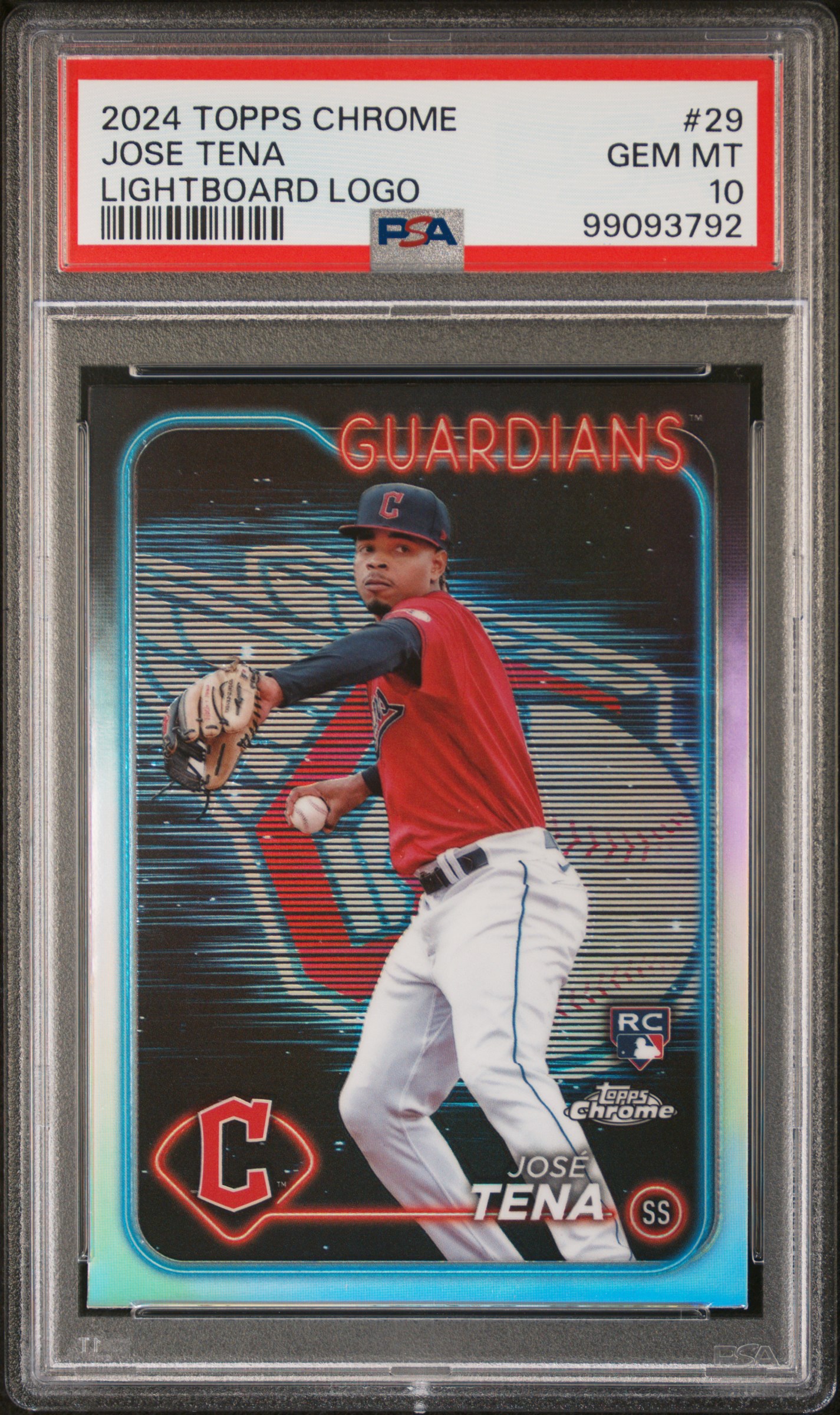 2024 Topps Chrome Jose Tena #29 (Lightboard Logo) Gem Mt 10 front
