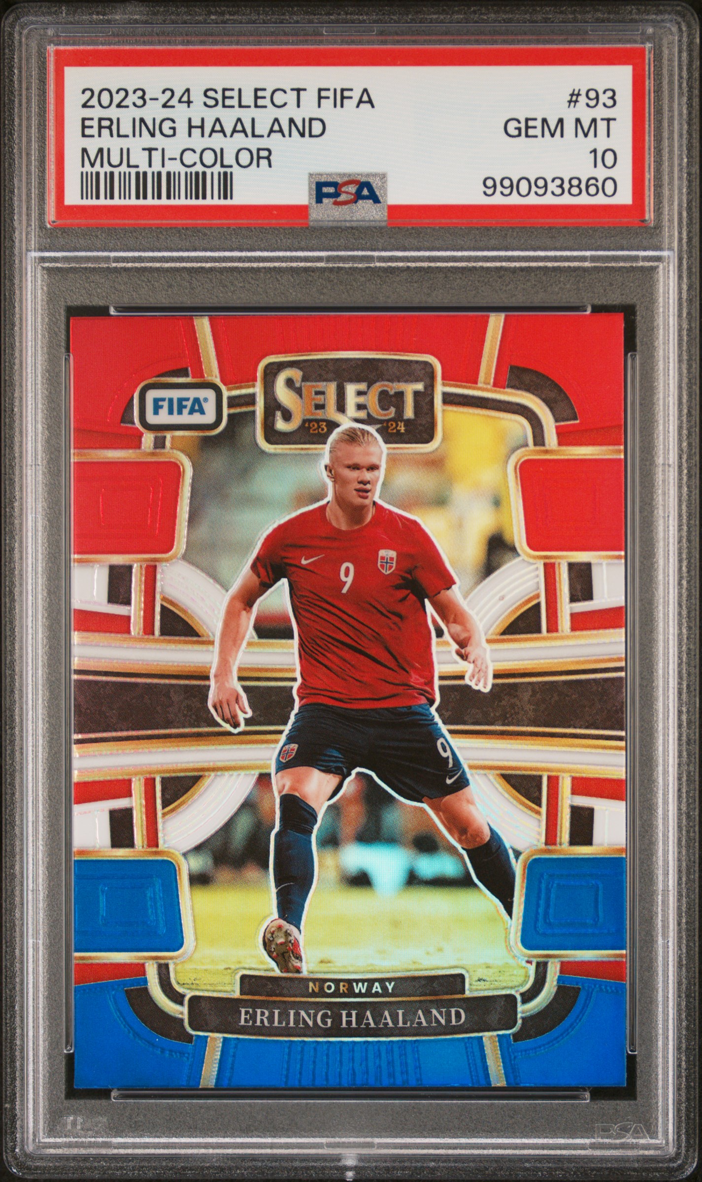 2023-24 Panini Select Fifa Erling Haaland #93 (Multi-Color) Gem Mt 10 front