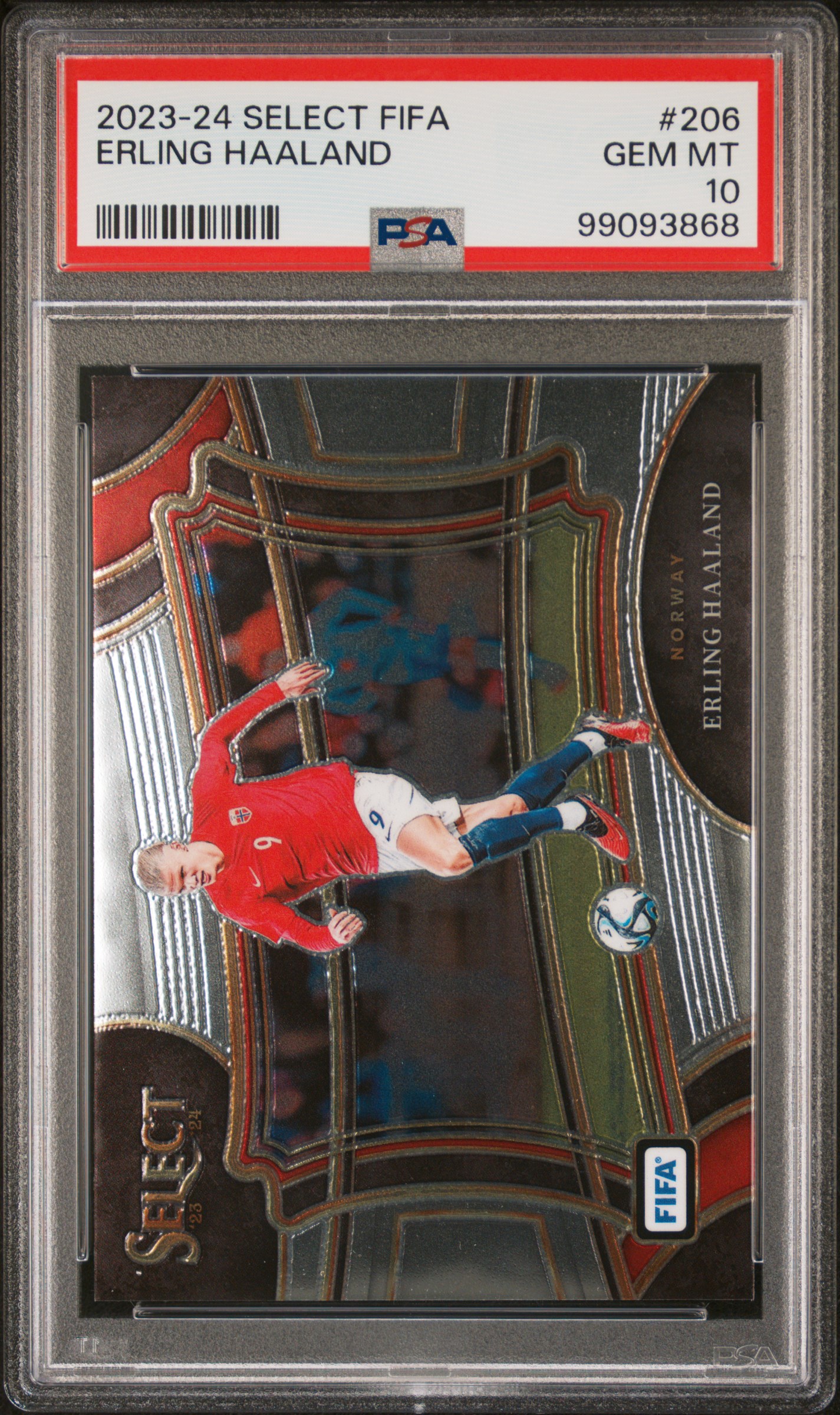 2023-24 Panini Select Fifa Erling Haaland #206 Gem Mt 10 front