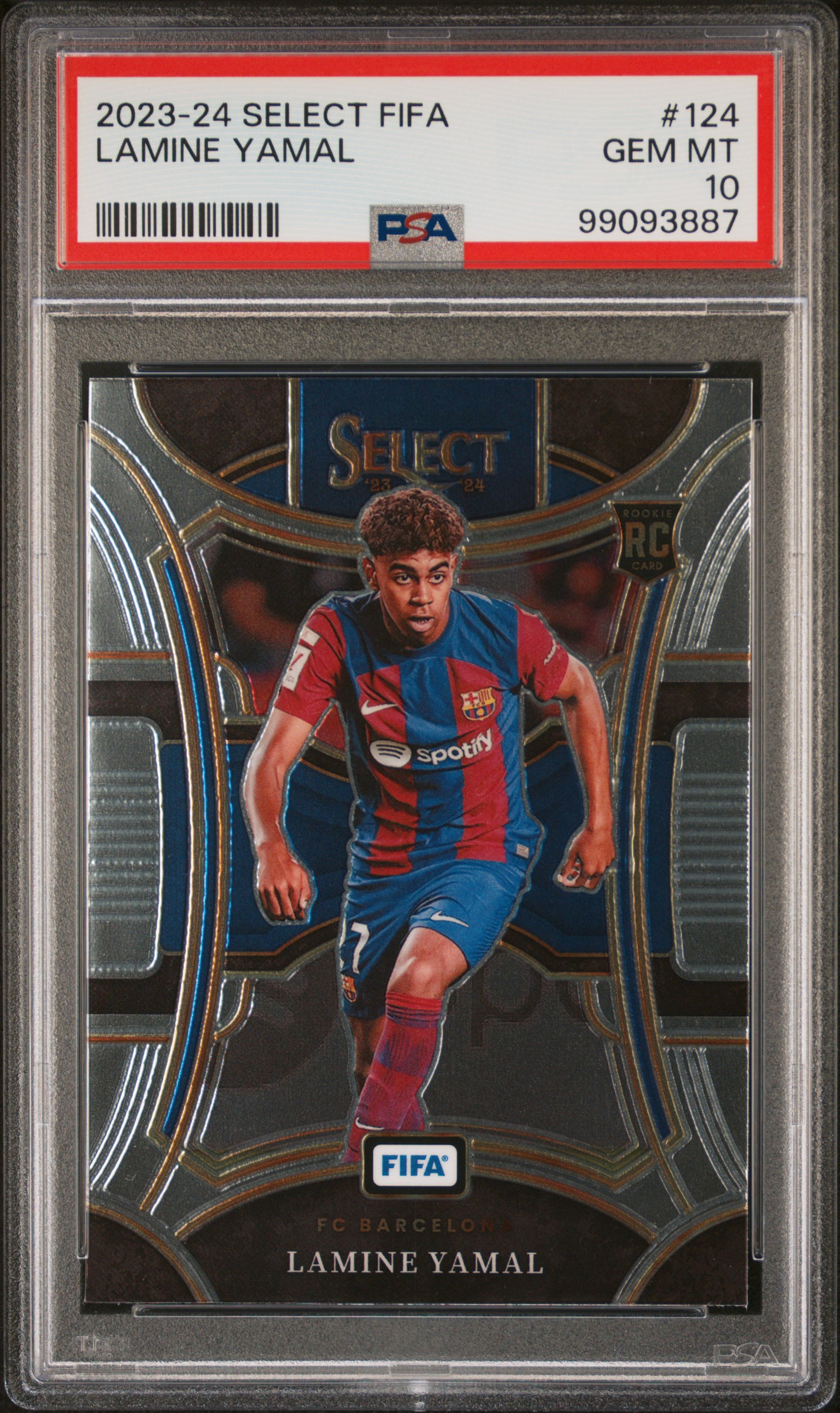 2023-24 Panini Select Fifa Lamine Yamal #124 Gem Mt 10 front