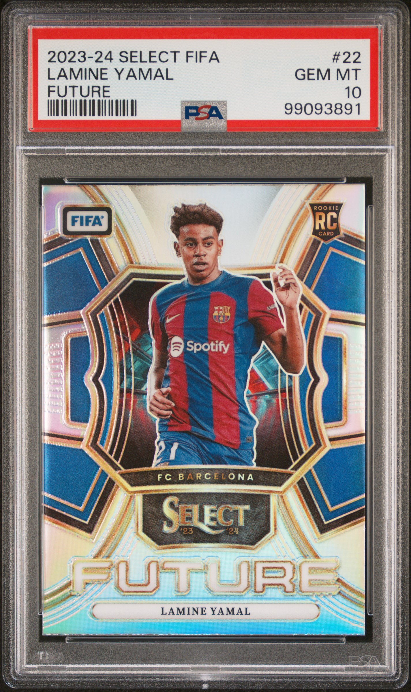 2023-24 Panini Select Fifa Select Future Lamine Yamal #22 Gem Mt 10 front