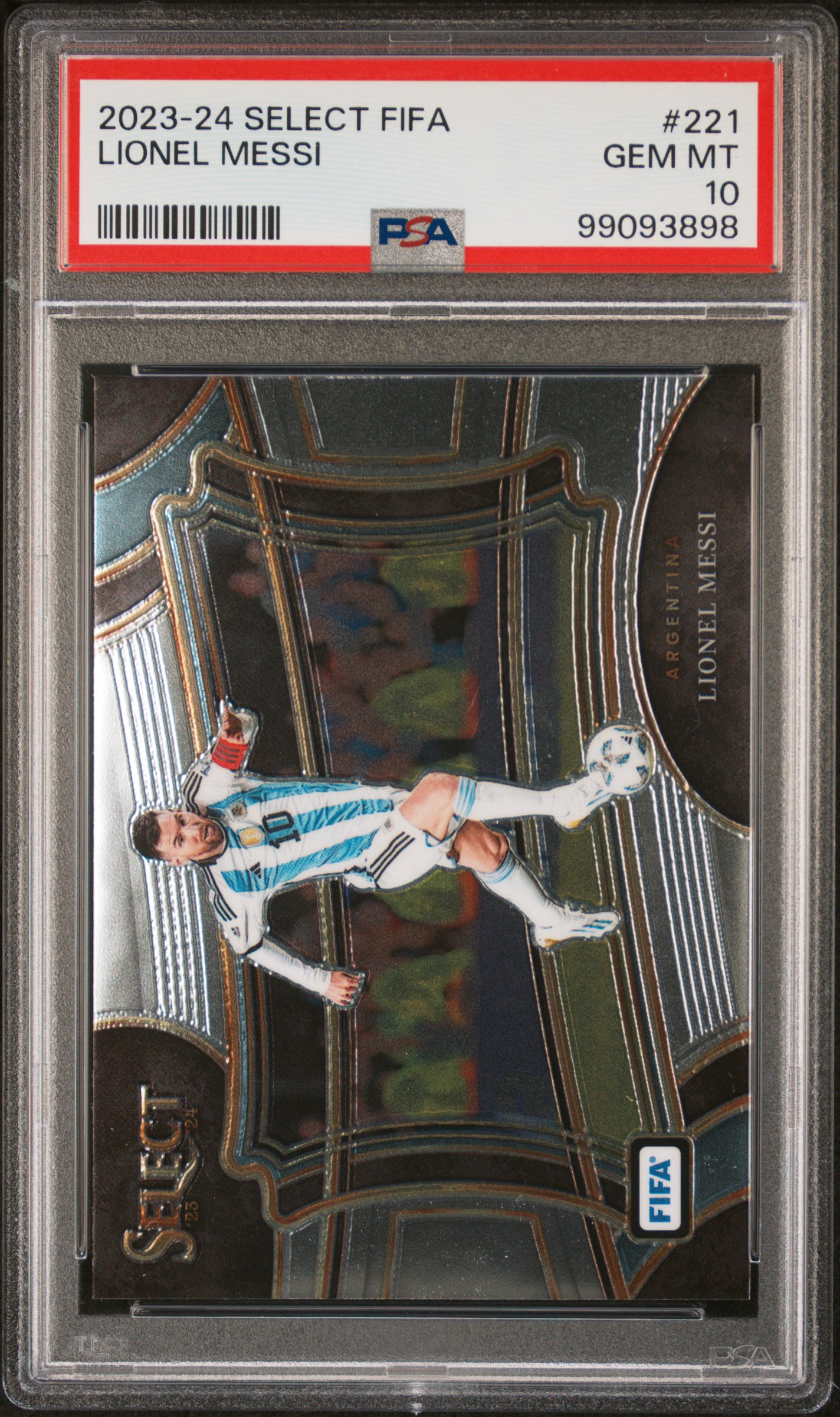 2023-24 Panini Select Fifa Lionel Messi #221 Gem Mt 10 front