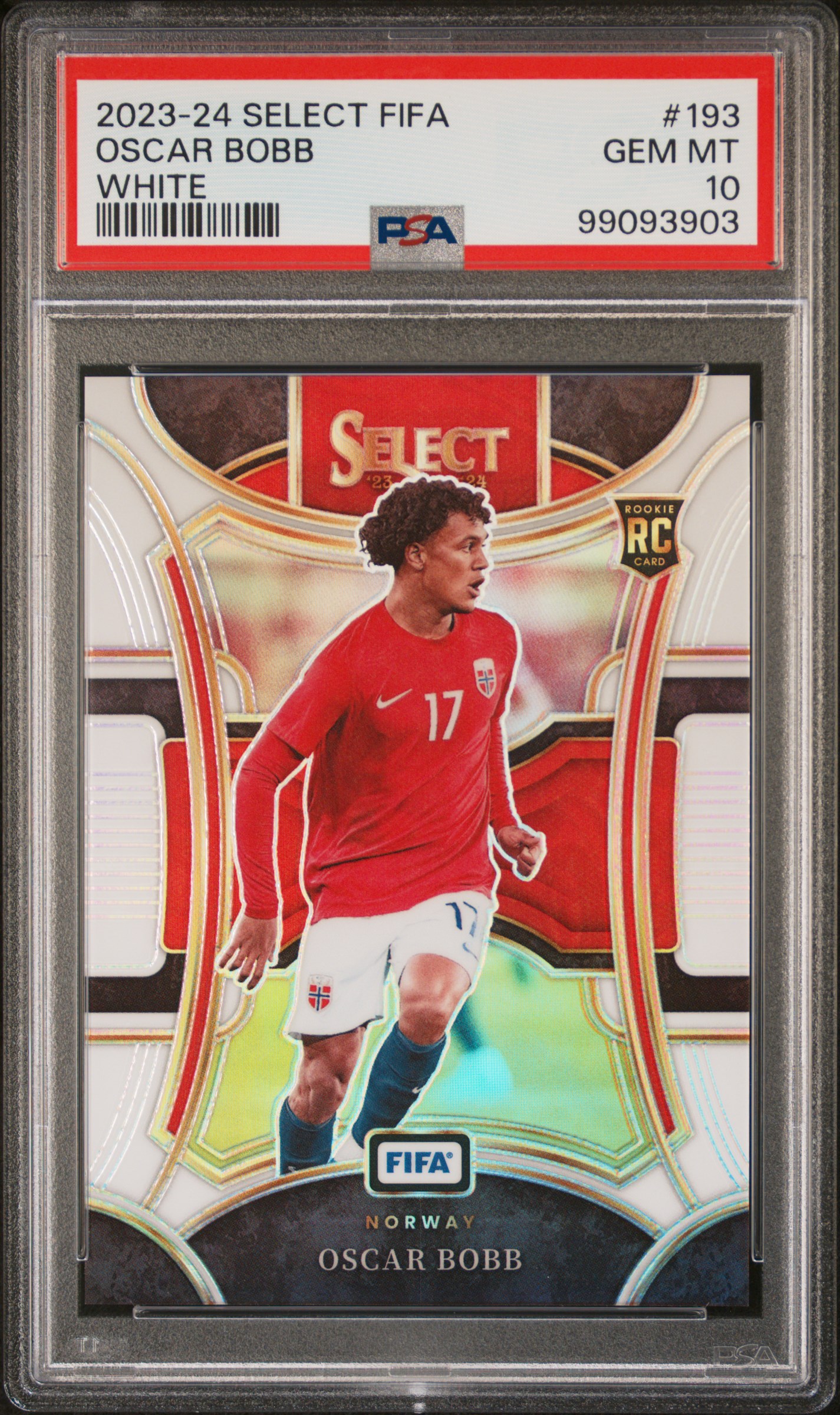 2023-24 Panini Select Fifa Oscar Bobb #193 (White) Gem Mt 10 front