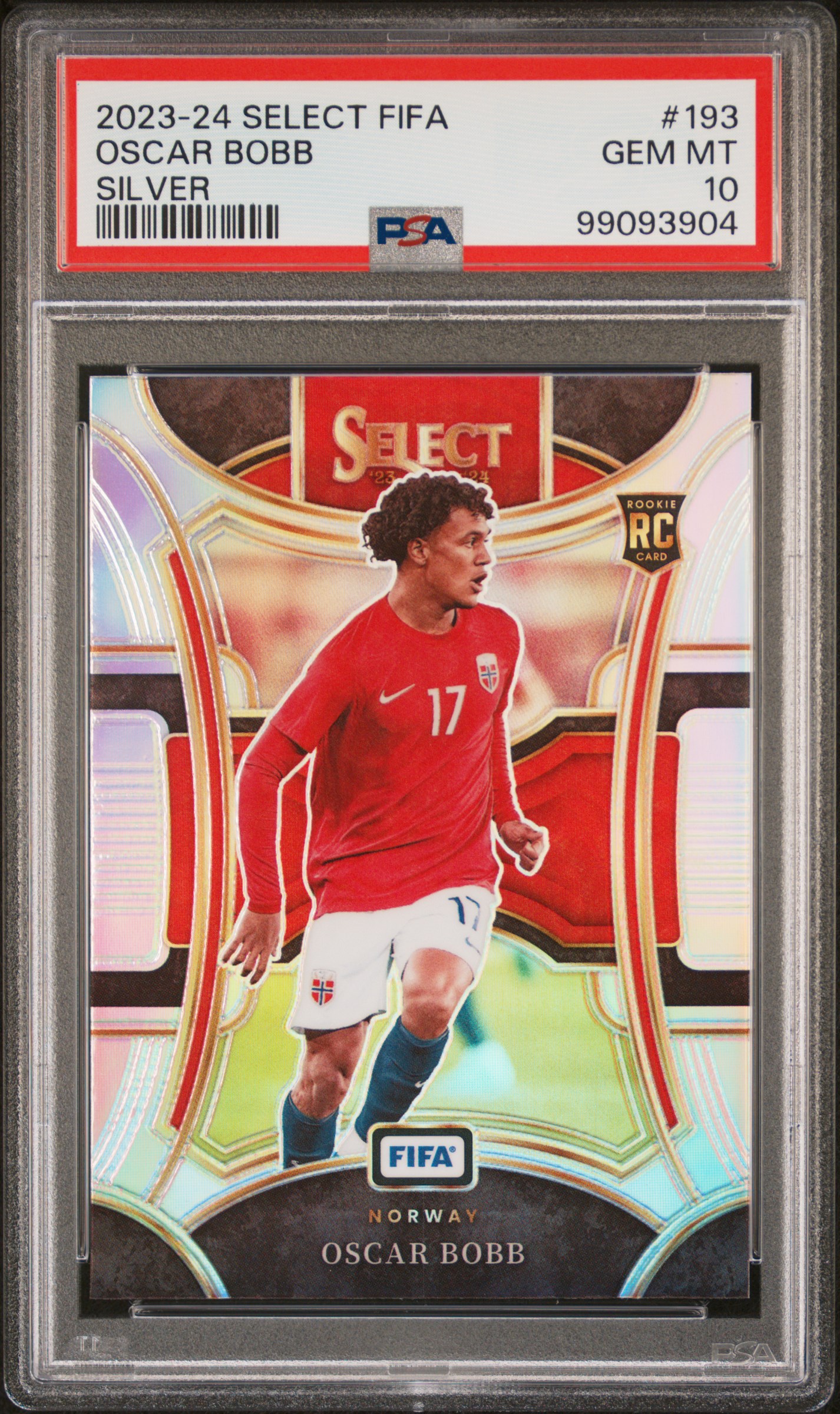 2023-24 Panini Select Fifa Oscar Bobb #193 (Silver) Gem Mt 10 front