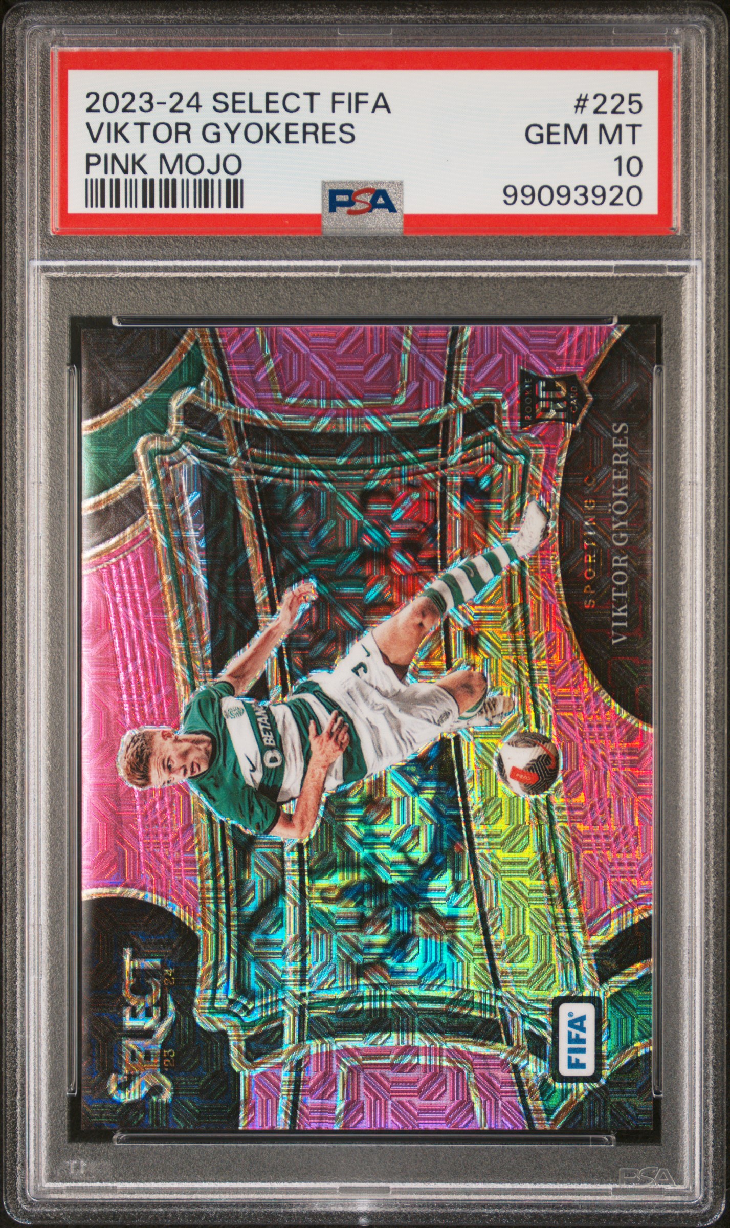 2023-24 Panini Select Fifa Viktor Gyokeres #225 (Pink Mojo) Gem Mt 10 front