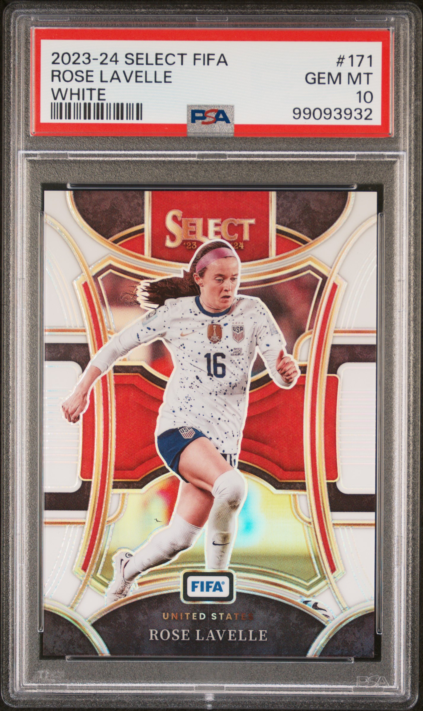 2023-24 Panini Select Fifa Rose Lavelle #171 (White) Gem Mt 10 front