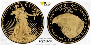2024-W $50 Gold Eagle First Strike PR70DCAM