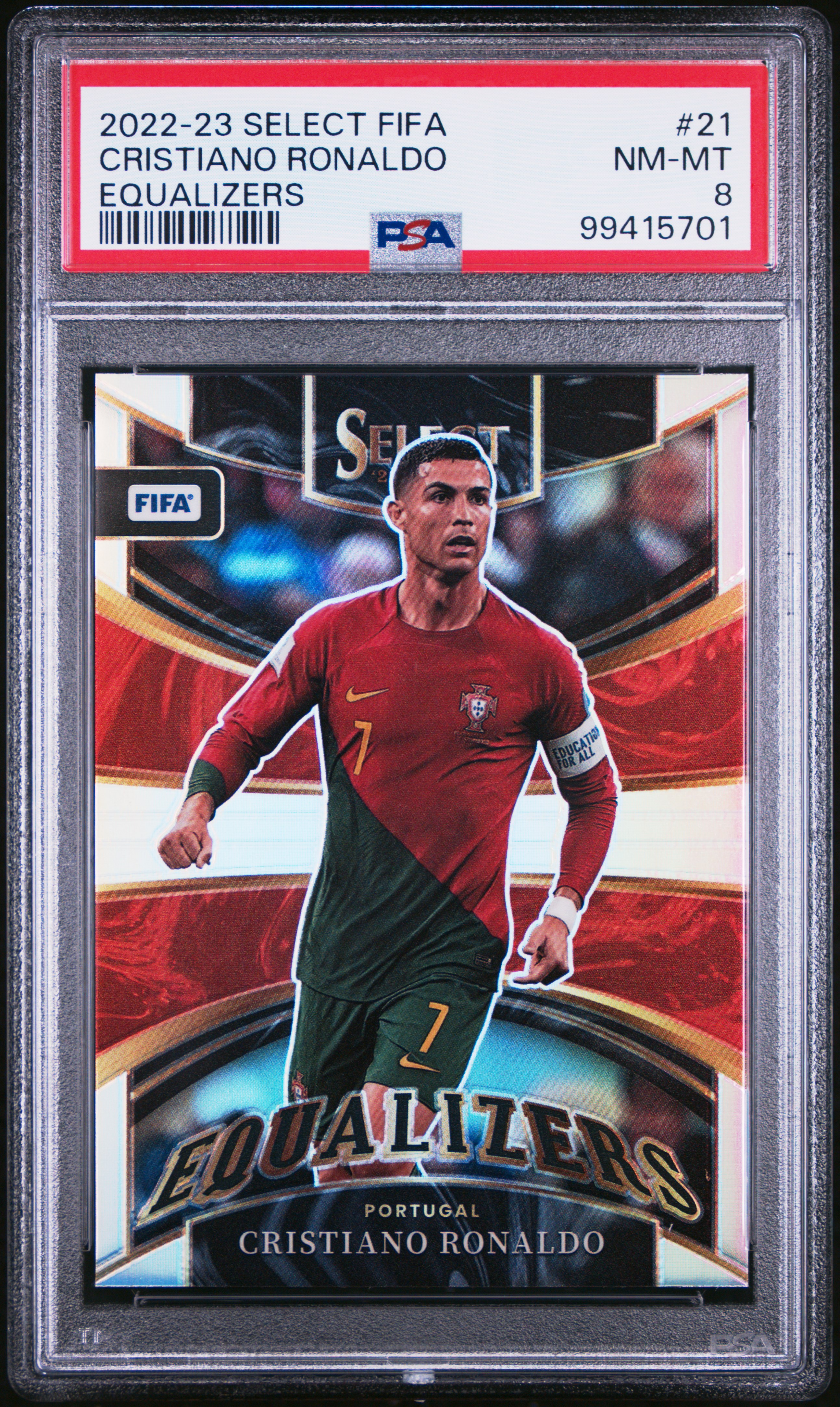 2022 Panini Select Fifa Equalizers Cristiano Ronaldo #21 (Equalizers) Nm-Mt 8 front