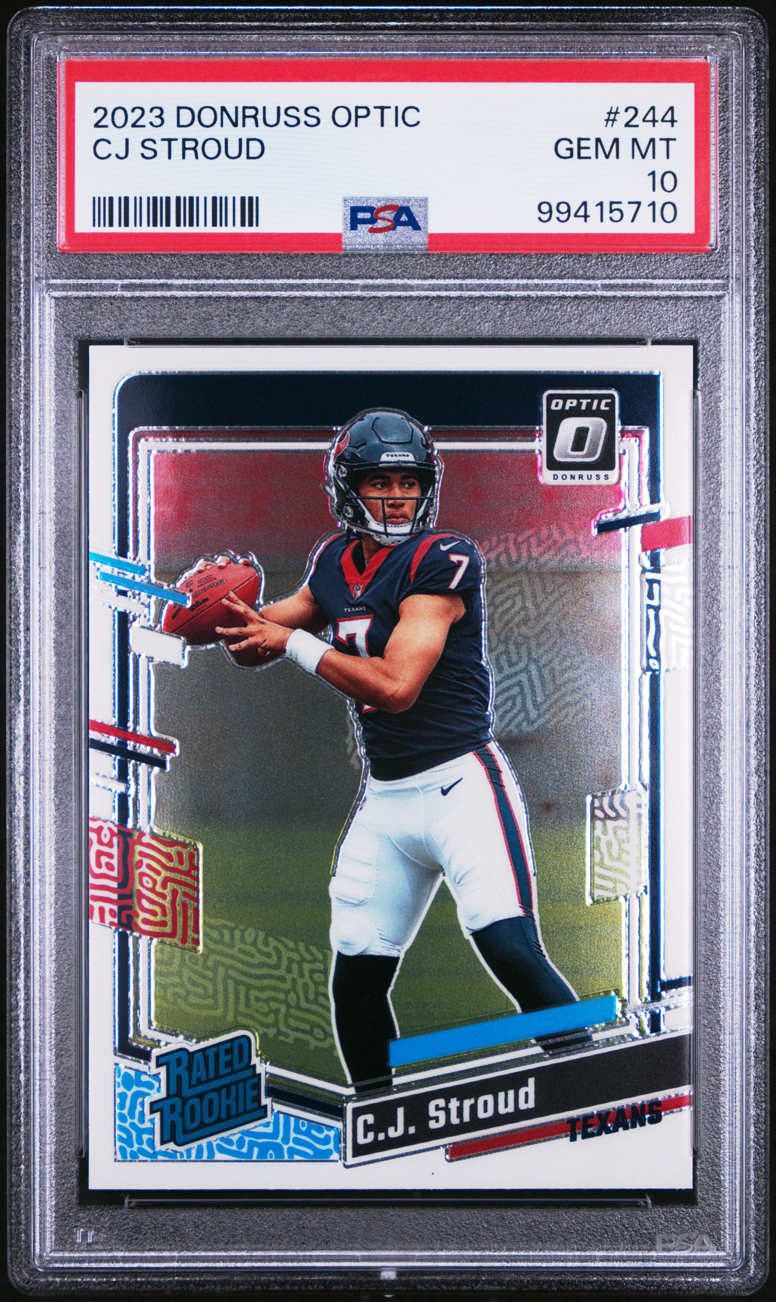 2023 Panini Donruss Optic Cj Stroud #244 Gem Mt 10 front