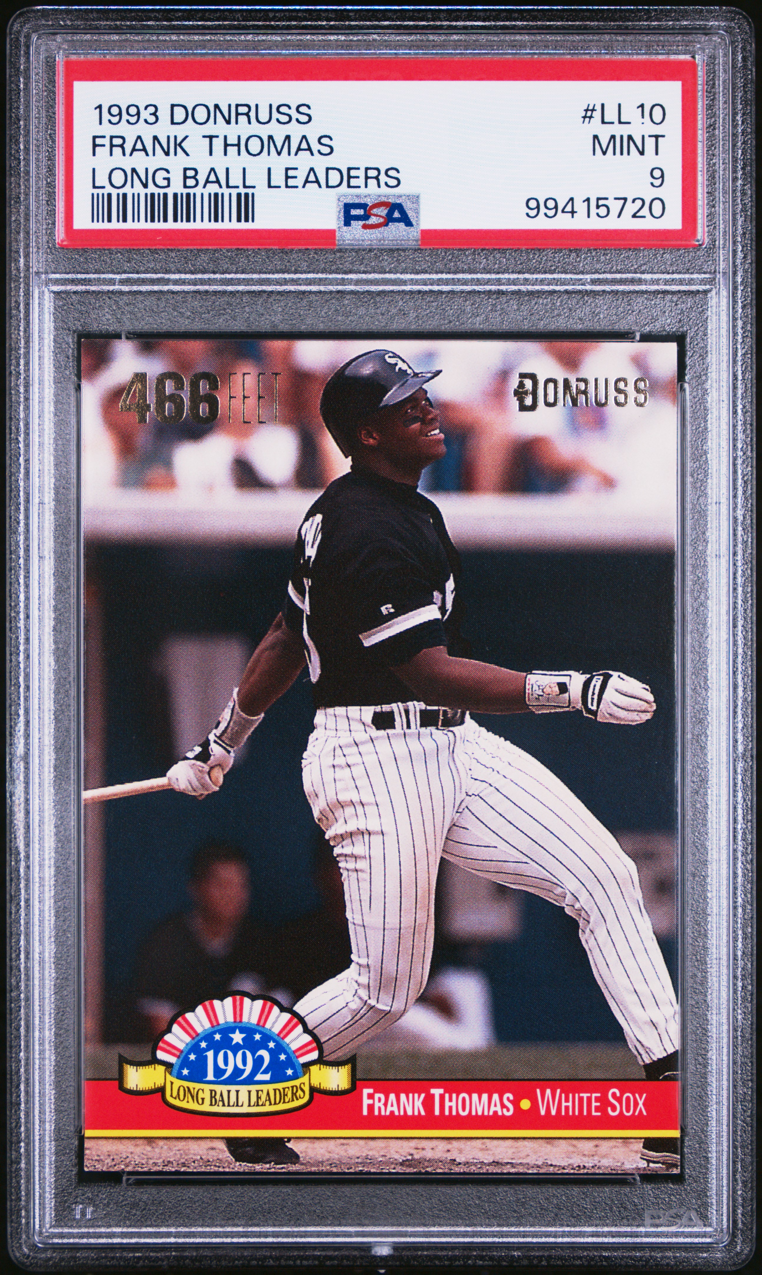 1993 Donruss Long Ball Leaders Frank Thomas #Ll10 (Long Ball Leaders) Mint 9 front