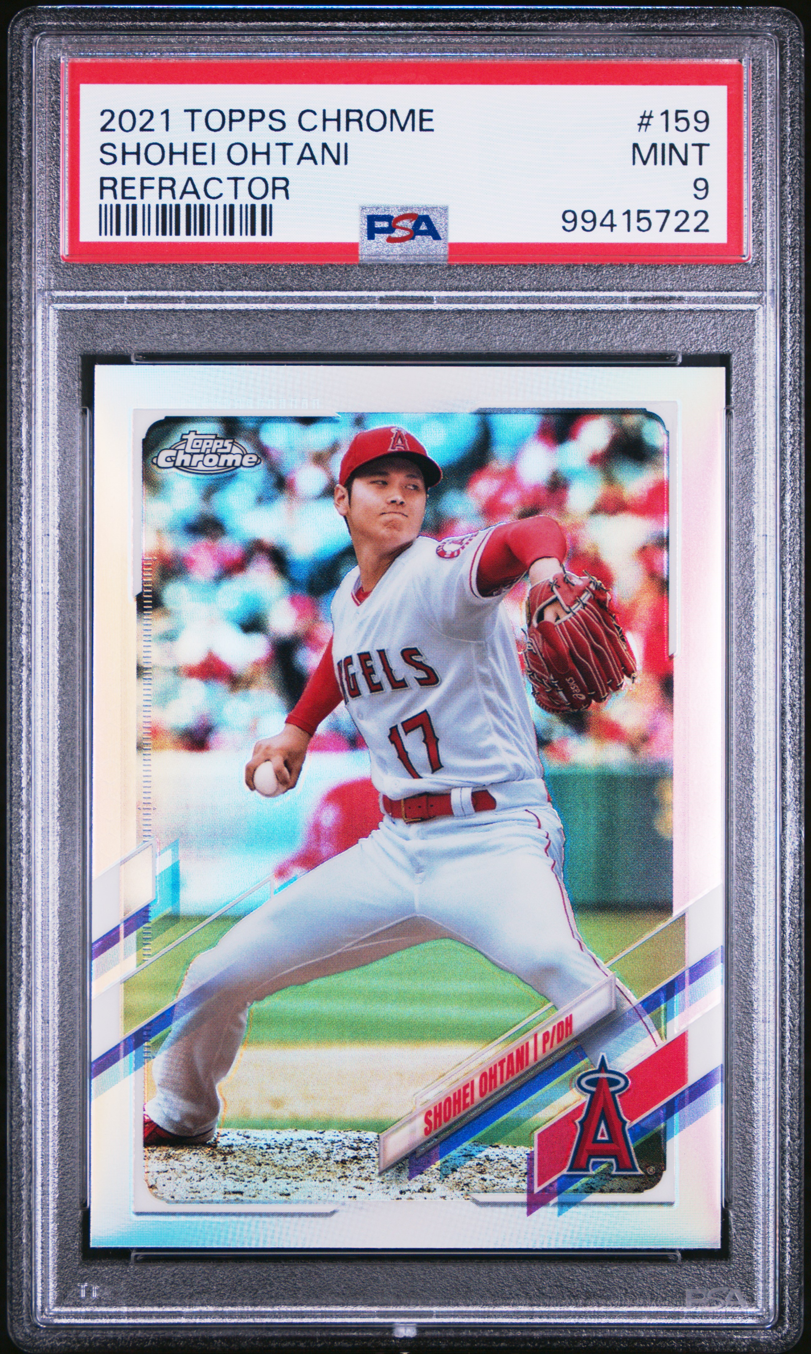 2021 Topps Chrome Shohei Ohtani #159 (Refractor) Mint 9 front