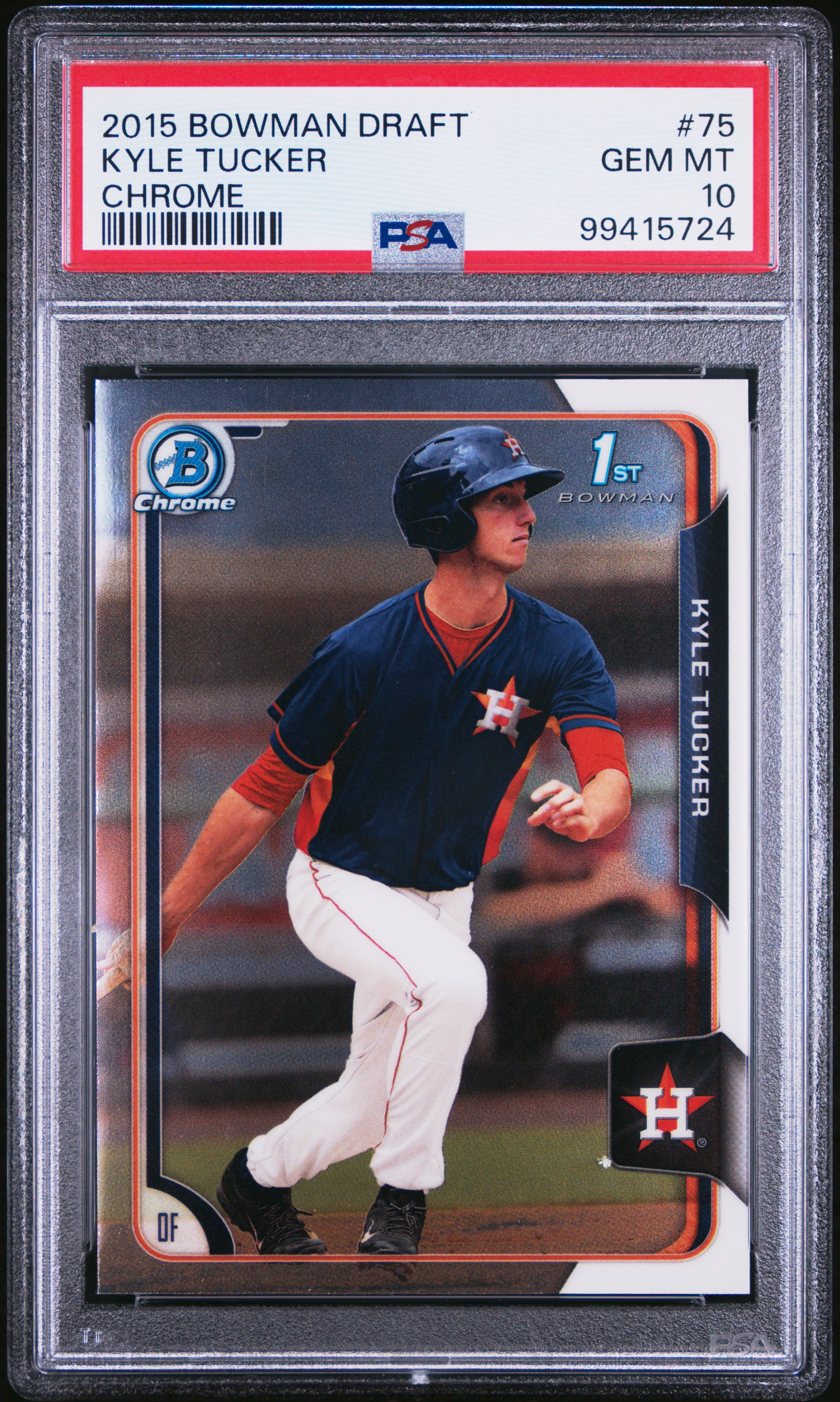 2015 Bowman Draft Kyle Tucker #75 (Chrome) Gem Mt 10 front