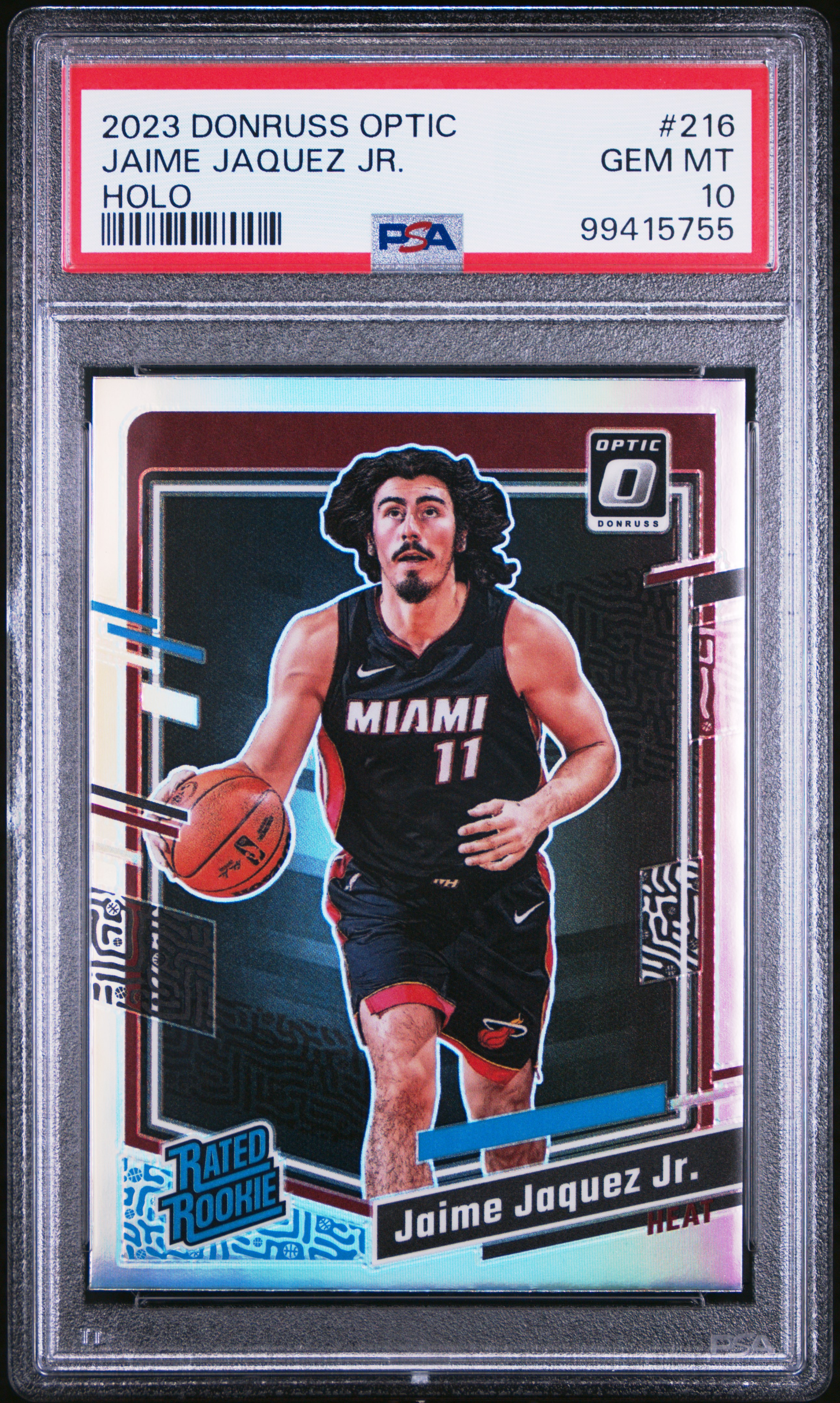 2023 Panini Donruss Optic Jaime Jaquez Jr. #216 (Holo) Gem Mt 10 front