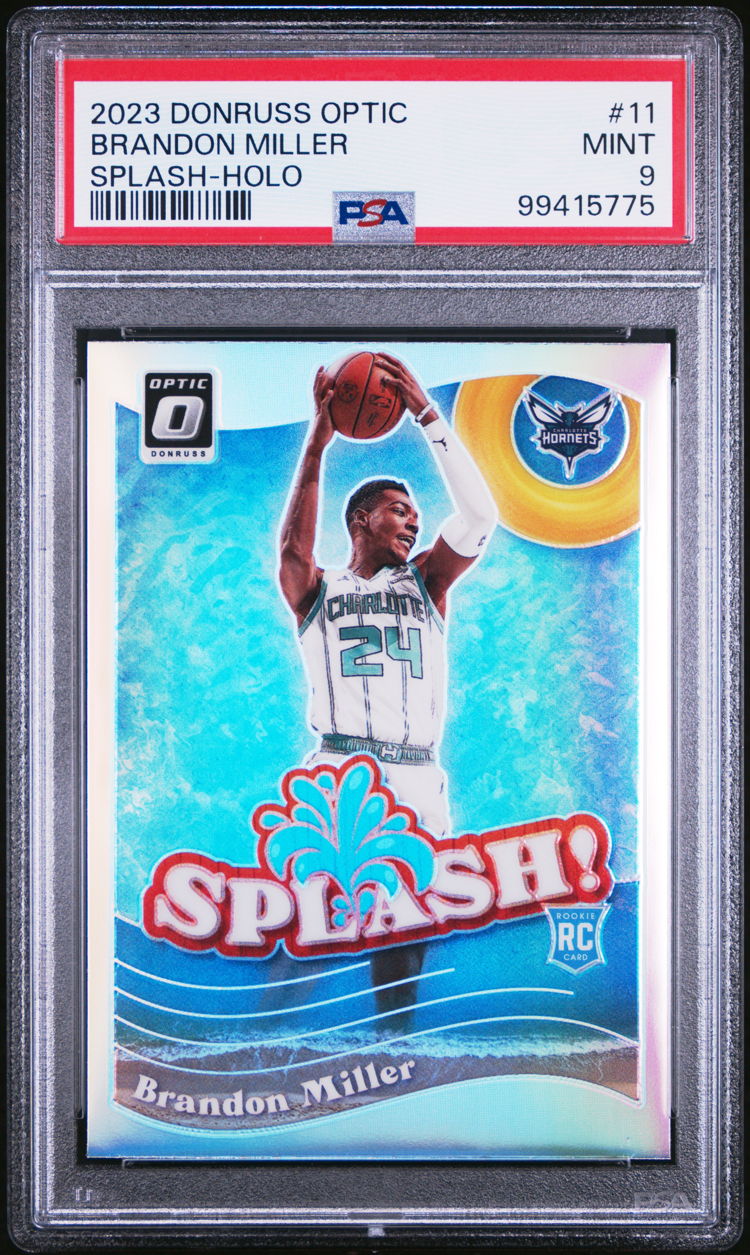 2023 Panini Donruss Optic Splash Brandon Miller #11 (Splash-Holo) Mint 9 front
